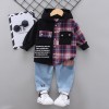 2-piece Plaid Hoodie & Jeans for Toddler Boy（No Shoesï¼? Children's Clothing