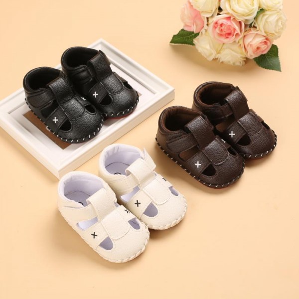 Baby Boy Geometric Pattern Velcro Strap Shoes